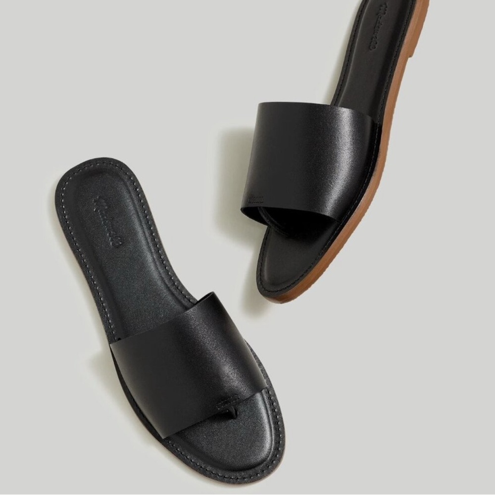[Madewell] Black Slide Sandals